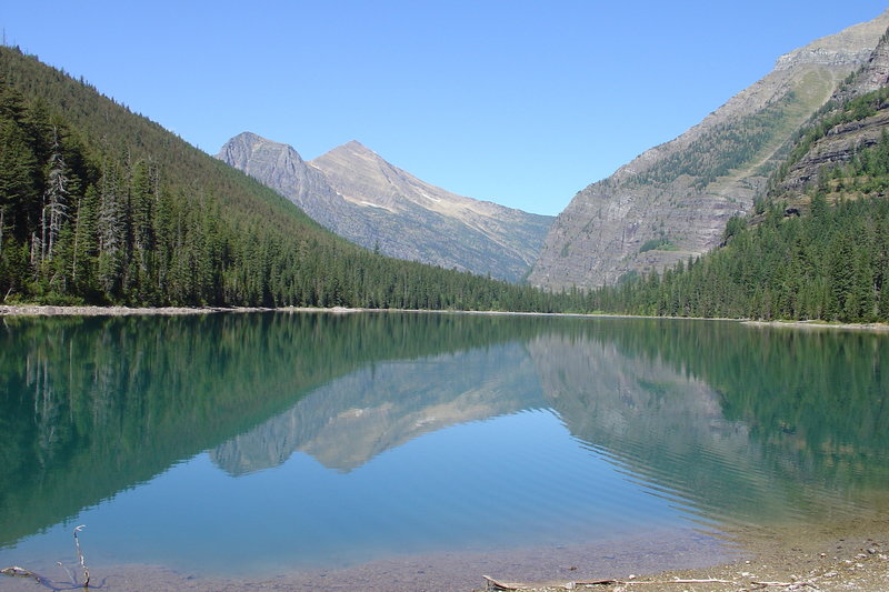 This picture is taken from the far end of the lake in the afternoon.