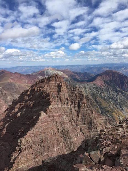 North Maroon and the famous Bells Traverse below.