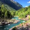 Beautiful river provides beautiful views on the Going to the Sun Road.