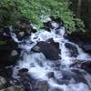 The cascade from the footbridge crossing over Broads Fork.