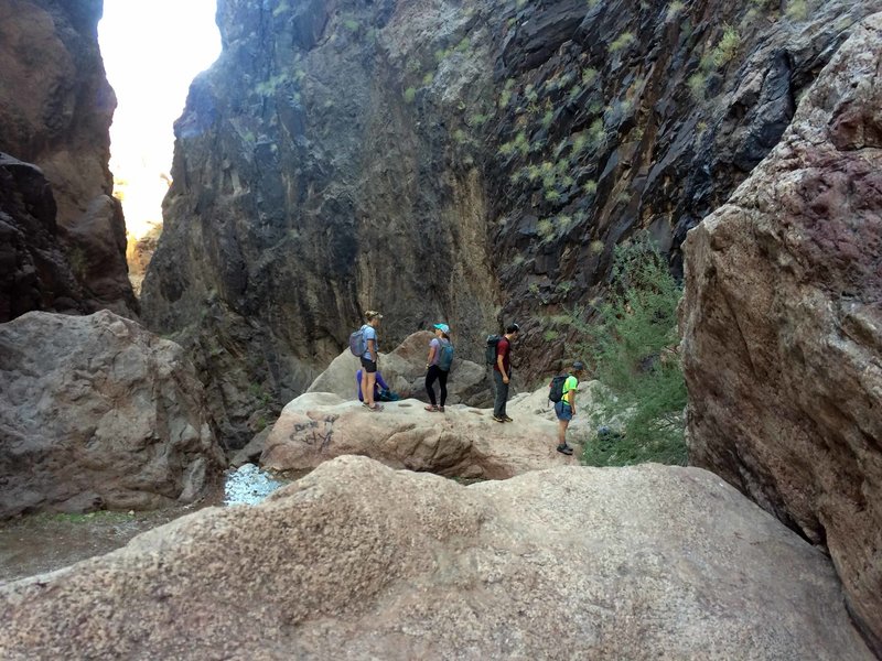 Climbers taking a day off to hike Gold Strike Hot Springs trail.