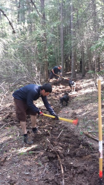 Scott Rulander building the Little John trail