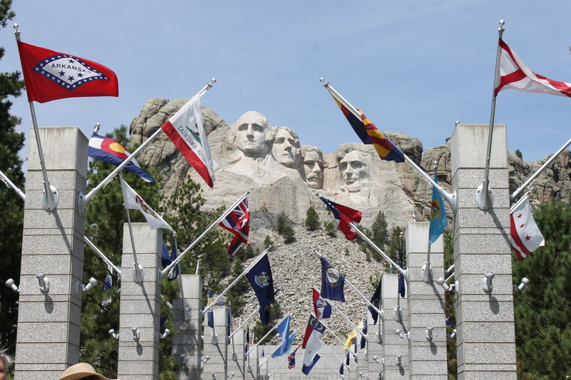 The walk to Mount Rushmore.