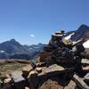 Cairn atop Siyeh Pass.