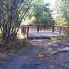 An observation platform by the pond allows for low-impact enjoyment of the aquatic area in the Dishman Hills Natural Area.