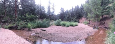 A refreshing watering hole on your return route on the North Fork Trail.