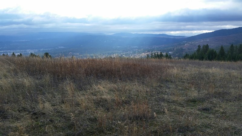 Fall skies and Iller Creek area in the distance