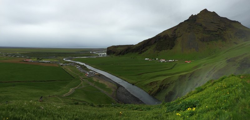 Above the waterfall on the Laugavegur Route.