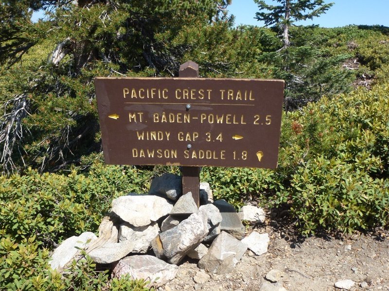 When you reach the PCT, you'll find this sign.