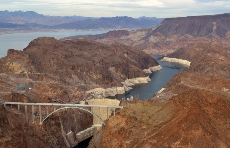 Hoover Dam from above.