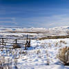 A winter view toward the Cascade Mountains.