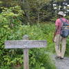 AT hiker crossing Clingman's Dome trail.