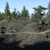 Basalt formations and the trail on the way up from the picnic trail (Trail 411).