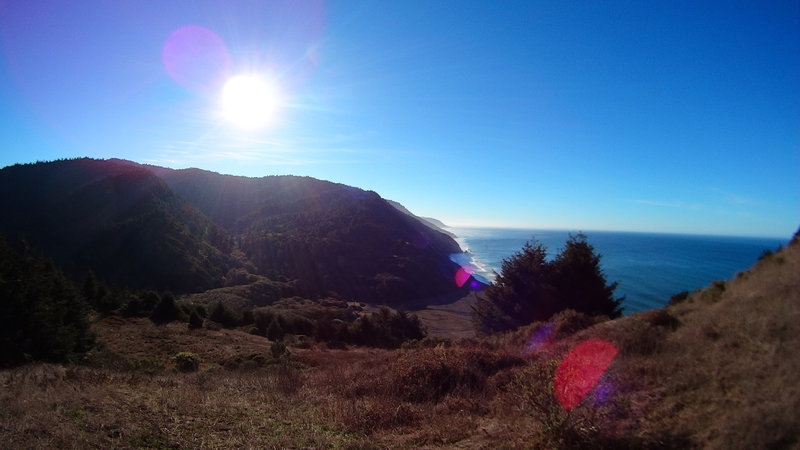 Overlooking Usal Beach at the start of the Lost Coast Trail.