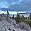 Overlooking Klamath Lake and Buck Island along the Klamath Ridgeview Trail during a heavy frost mid-November.