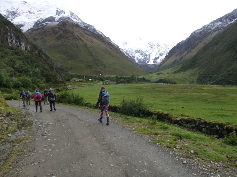 Leaving the lodge and heading toward the Salkantay pass.