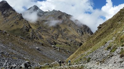 You'll really be hiking by this point in the Salkantay Trail!