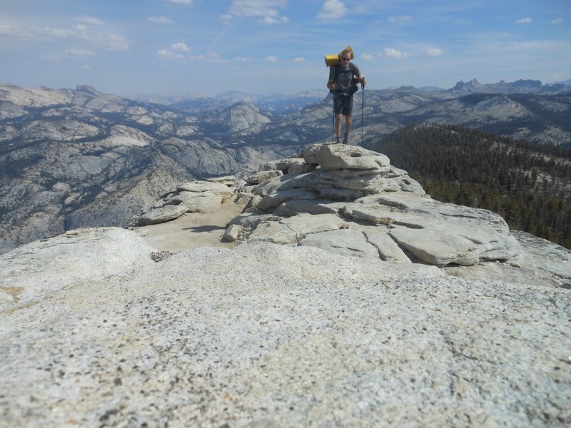 Hiking the crest of Clouds Rest.  View to the northeast.