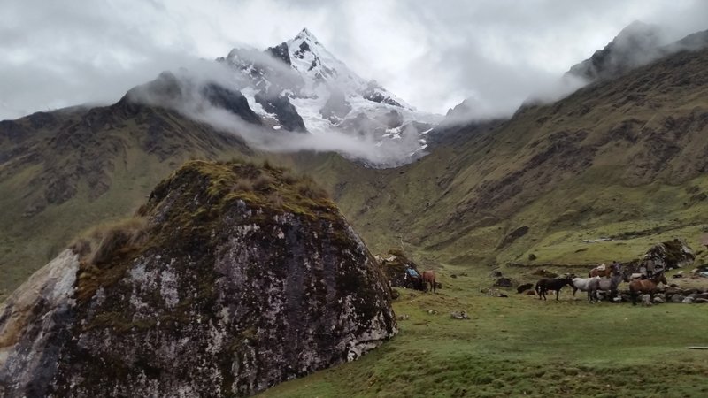 View from the Wayna Lodge on the Salkantay Trek.  Stark and beautiful.