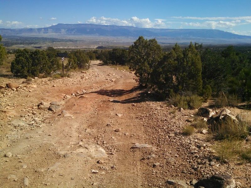 Climbing the never ending jeep road back to the top.