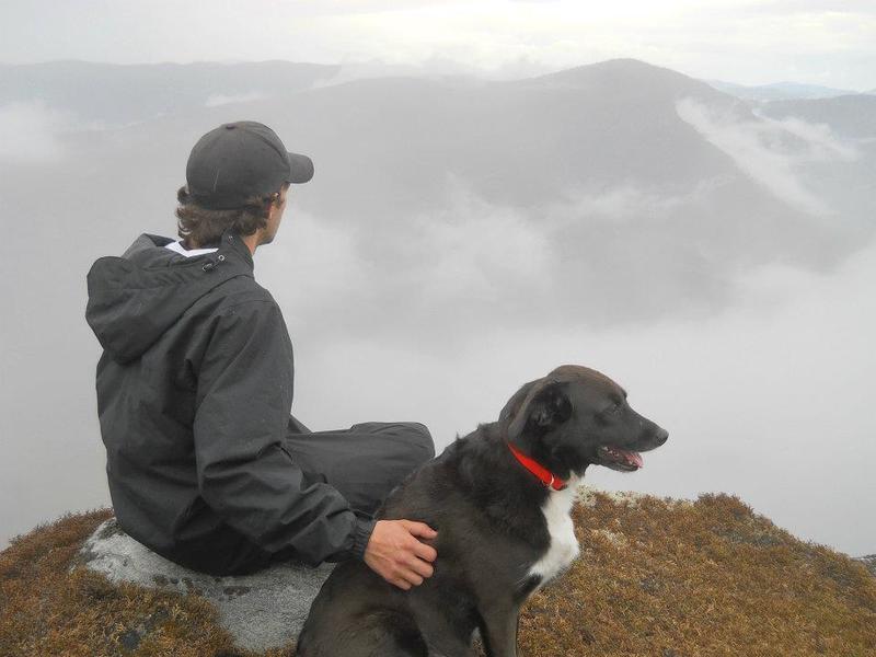 Watching a mixture of fog and clouds dissipate as the sun rises above Linville Gorge. Those rolling clouds get misty - bring a rain jacket!