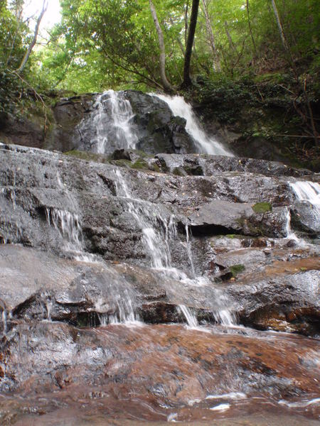 Beautiful Laurel Falls from the trail in Great Smokeys National Park.