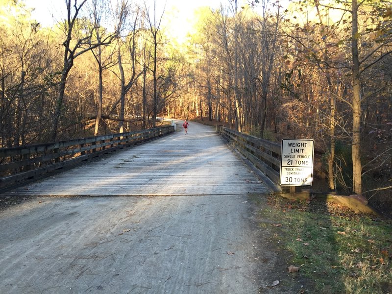 Bridge over Crabtree Creek in Umstead State Park.