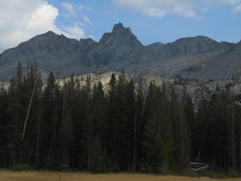 Mount Ansel Adams as seen from near the Merced River Shelf.