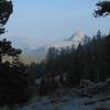 Smoke from fires and distant domes.  A view north while on the Illiouette Creek Trail.