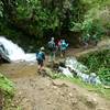 We crossed some small streams, but the trail was good and it was pretty easy to do safely.