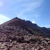 Looking up at the ridge line leading to Kings Peak from near Anderson Pass.