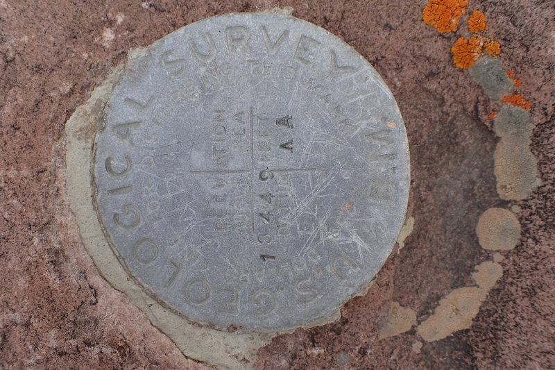 USGS Marker on Gilbert Peak.