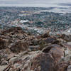 Gaining elevation and sunlight on the Cactus to Clouds trail.