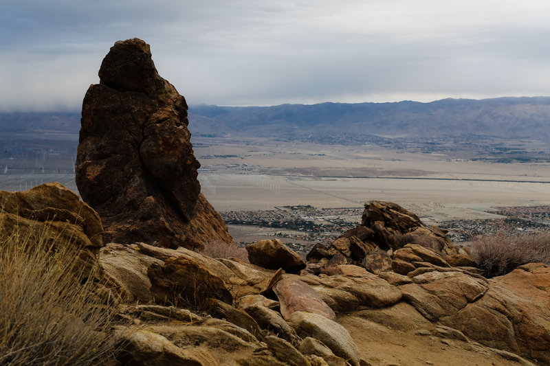 Prominent geology is scattered over the Cactus to Clouds trail.