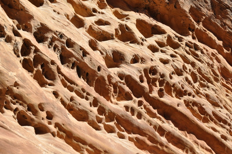 Cool erosion of the walls.