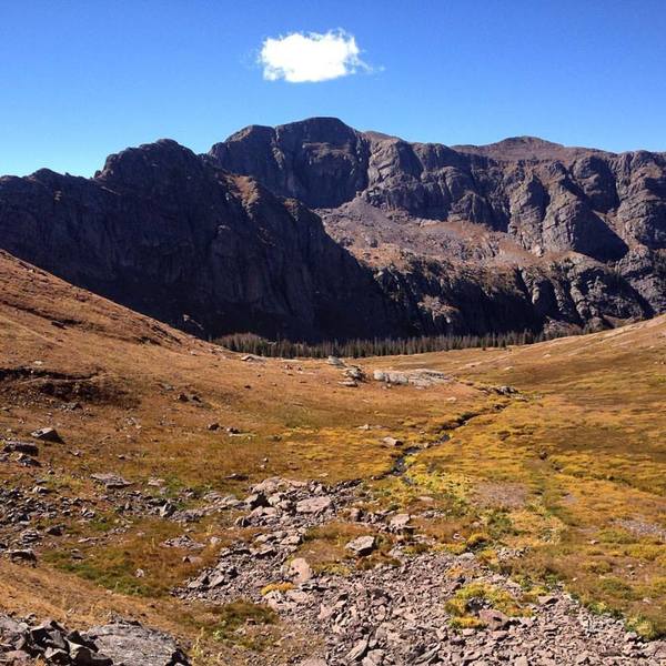 Looking towards the Rito Alto Lake valley after crossing the 1st pass.