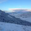 A view out into Cache Valley and toward Gunsight Peak from the Smithfield-Birch Canyon Connector Trail.