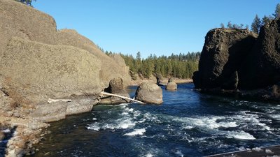 The view from the Bowl & Pitcher Swinging Bridge.