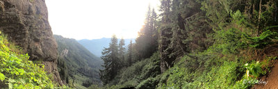 More scenic views on the Wonderland Trail near Mowich Lake.