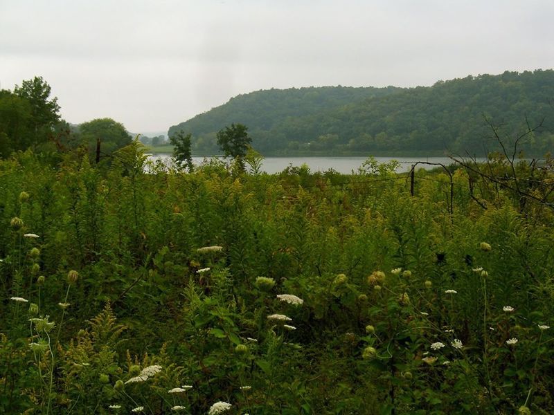 Looking west, northwest from the Ice Age Trail in Indian Lake Park .