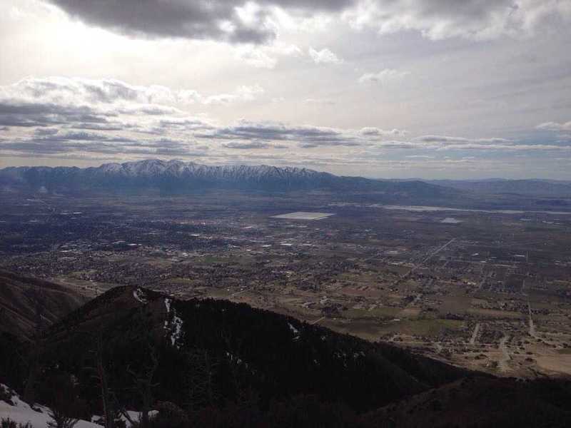 A view of Cache Valley and the Wellsvilles from the King Nature Park North Ridge Trail