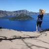 Admiring Wizard Island from the Garfield Peak Trail.