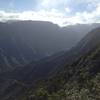 Looking up the valley from Kilohana towards Waialeale.