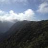 The ridgeline above the valley.