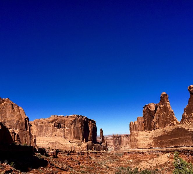 Nothing is quite like the view of red rocks against a blue sky, especially as seen from the Park Avenue Trail.