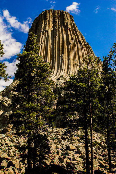 Devil's Tower from the beginning of the loop trail that goes all the way around the tower.