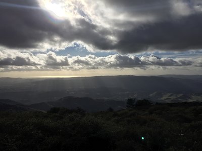 A view from our lunch spot on the Meridian Ridge Fire Road.
