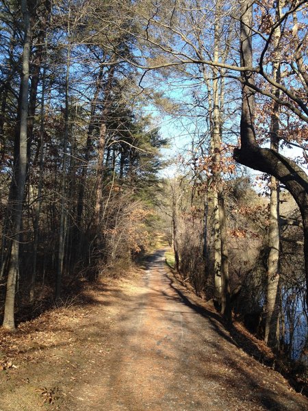 Nice wide trail around Shawnee Lake.