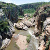 The Blyde River cuts through Bourke's Luck Potholes.