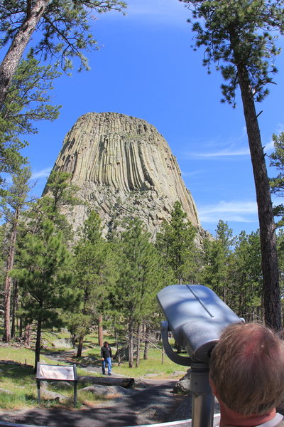 Getting a closer look at the tower of the devil.